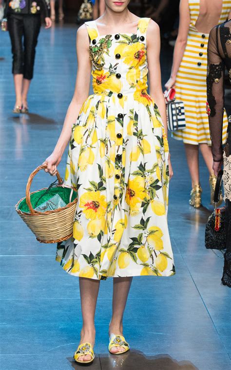 dolce gabbana lemon blouse|dolce and gabbana dresses 2021.